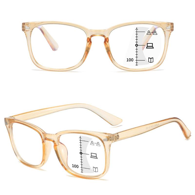 Очки для чтения Мужские Антибликовые Прогрессивные Женские Компьютерные Модные С Диоптриями Очки Унисекс Мультифокальные Квадратные Бусины