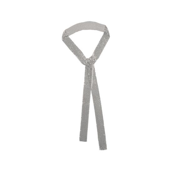 Металлический шарф с блестящими пайетками, тонкий длинный шарф, для вечеринки в ночном клубе, сверкающий, женский, аксессуар для шеи