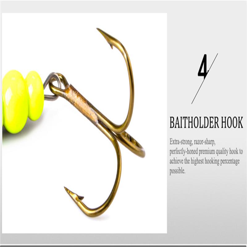 FISH KING Spinner Bait 3,9 г, 4,6 г, 7,4 г, 10,8 г, 15 г, приманки для ложки, металлические приманки для щуки с тройными крючками, искусственная приманка для окуня, рыболовная приманка