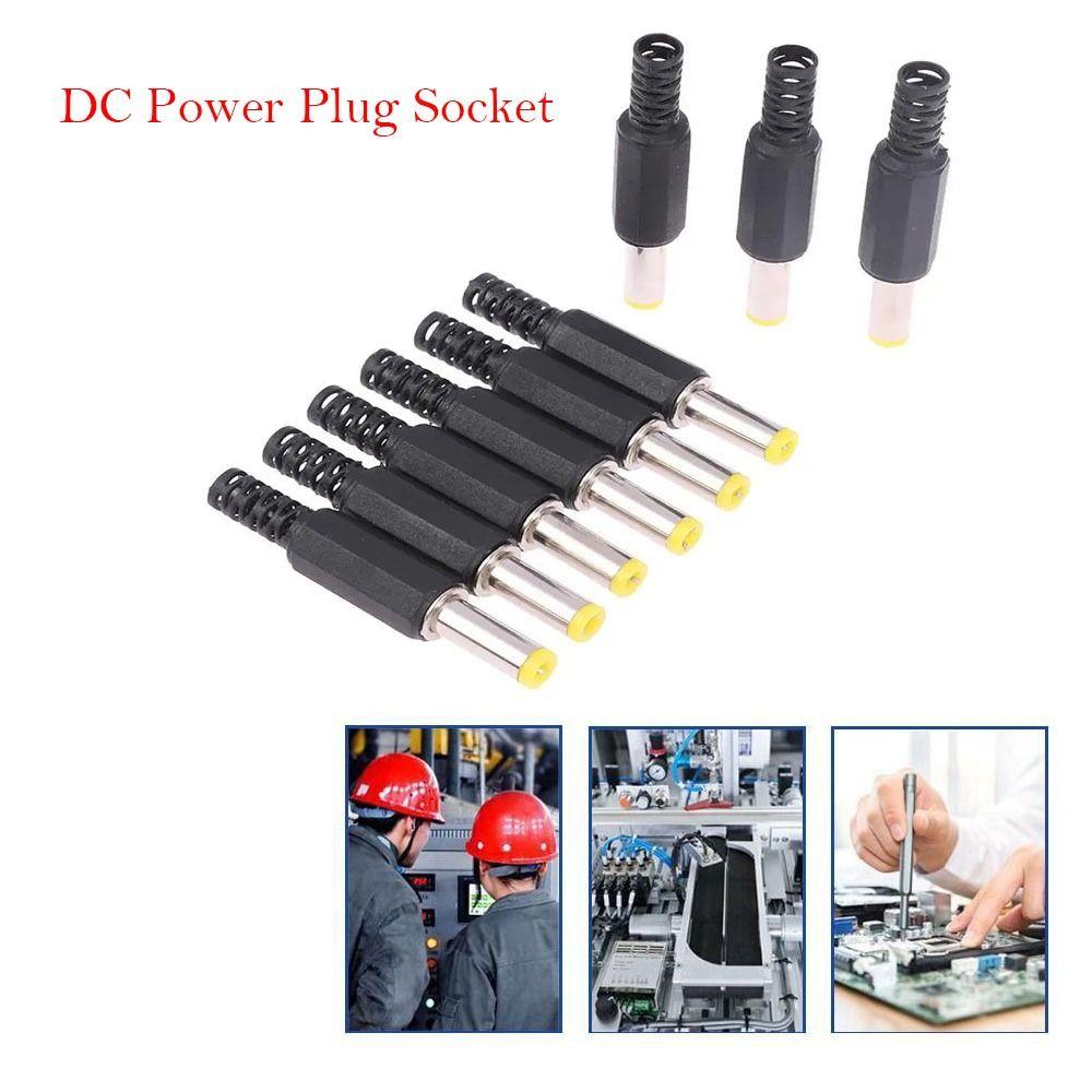 Black Male Barrel Connectors 14mm DC Male Jack Monitoring DC Power Plug DC Power Plug Socket