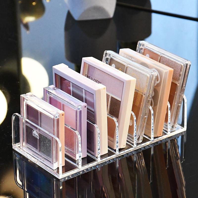 Acrylic Compact Eyeshadow Palette Organizer Display Tray Storage Box Cosmetics Rack Makeup Tools Holder Drawer Organizer