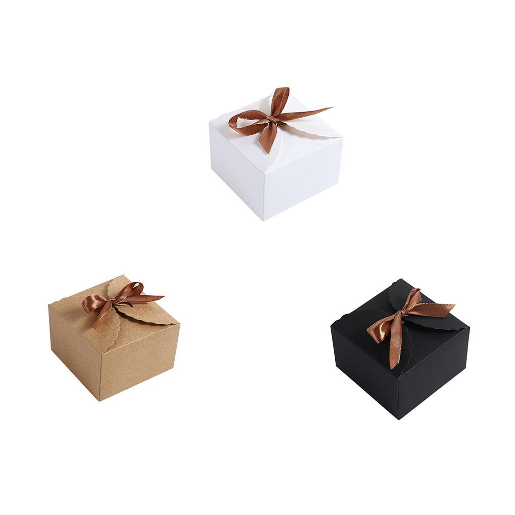 12PCS Gift Box Lightweight Foldable Handmade Large Capacity Package Boxes Handle Bowknot Jewelry Holder Bracelet