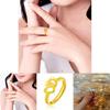 Chic Gold-plated Double Heart Ring Adjustable And Charming Heart Design Perfect For Women's Fashion