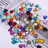 14mm Jewelry Making Loose Spacer Beads 10pcs Accessories Craft DIY Charms Pendants Glass Multicolor Crystal Heart  Beads