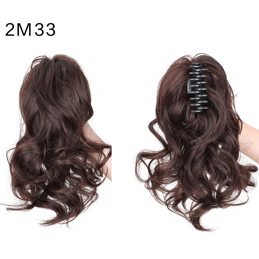 Synthetic 12 inch ponytail claw clip curly hair clip hair accessory