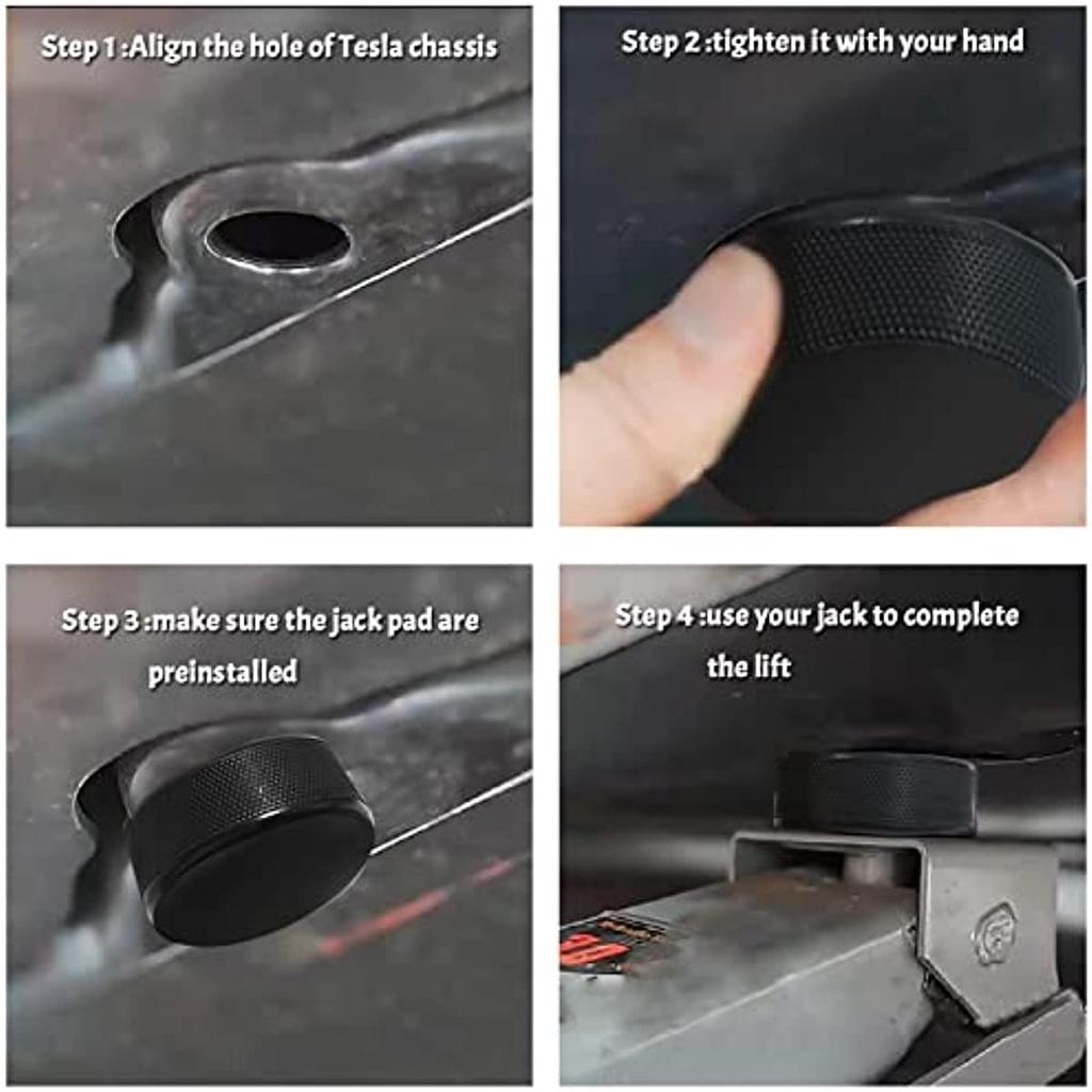 4 шт. автомобильный домкрат, резиновая прокладка Tesla Model 3/Y/S/X для троллейбусного домкрата и универсальная резиновая прокладка для автомобилей внедорожников, прочный и практичный тюнинг автомобиля для защиты