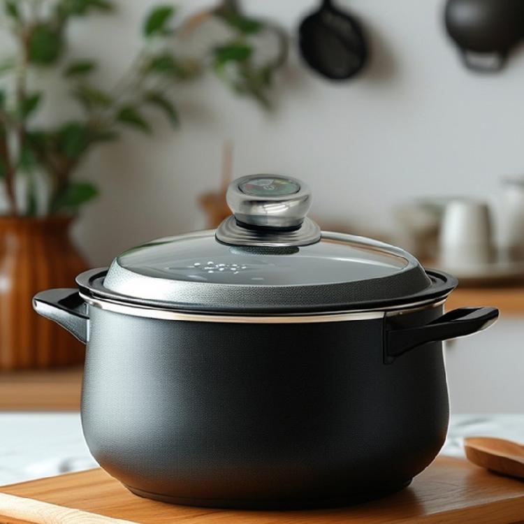 Ручка для крышки из нержавеющей стали со встроенными термометрами, термостойкая конструкция, быстрая сборка для кастрюли