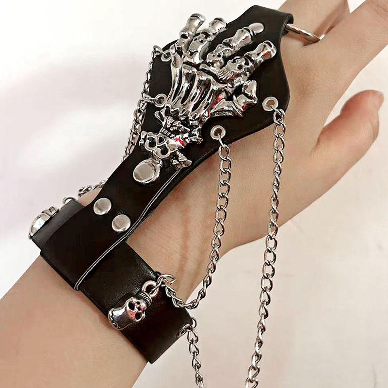 1 шт. панк-готические браслеты со скелетами для мужчин и женщин, пары, винтажные Diablo, ювелирные аксессуары для рождественской вечеринки