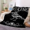 Viking Logo Design Blankets for Beds Home Travel Adult Flannel Blanket for Couch Bed Living Room Sofa Child Keep Warm