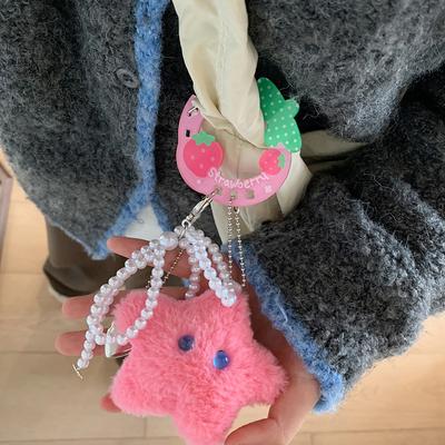 Ins Style милый акриловый мультяшный брелок держатель корейский кавайный фруктовый кекс в форме звезды декор для сумки подвеска крючок для ключей