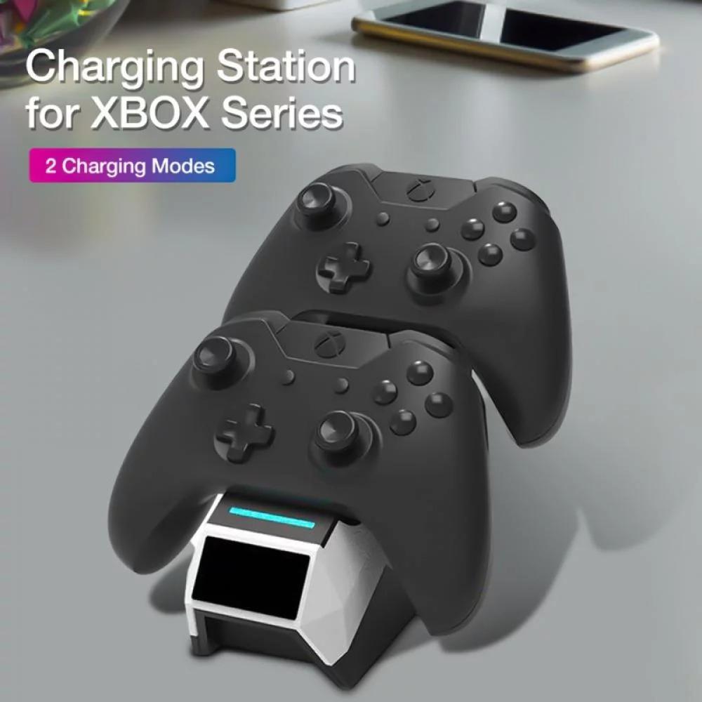 Dual Controller Charger Station for Xbox Series X/S, Charging Dock Bracket Stand with 2Pcs Rechargeable Battery Packs