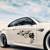 LYKX Art Design Flowers Car Stickers and Decals Aut Both Body Wrap Vinyl Film Automobiles Products Decoration Cars Accessories