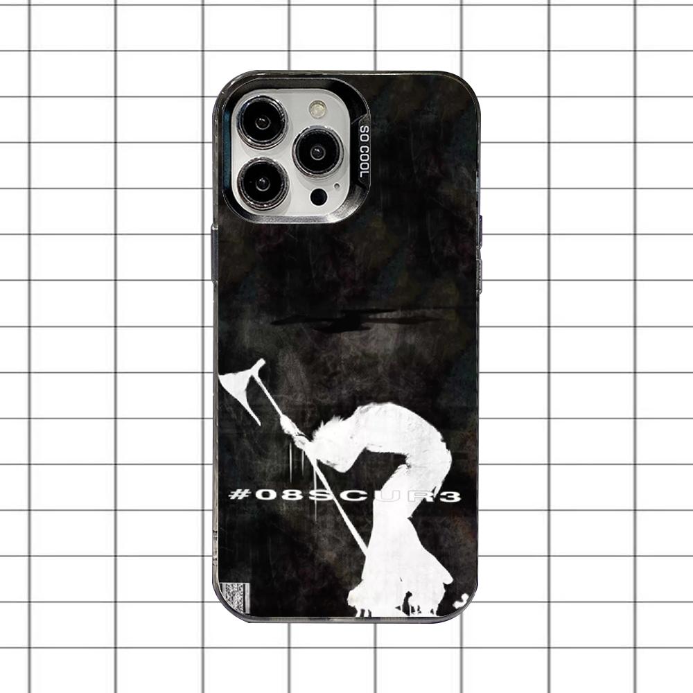 Чехол для телефона Drain Gang Ecco2k для iPhone 16,15,14,13,12,11,8,7,Pro,Max,Plus,Mini,XS,SE, противоударный, черный, матовый, жесткий