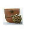 100% Working Brass Brunton Pocket Transit Compass With Leather Case
