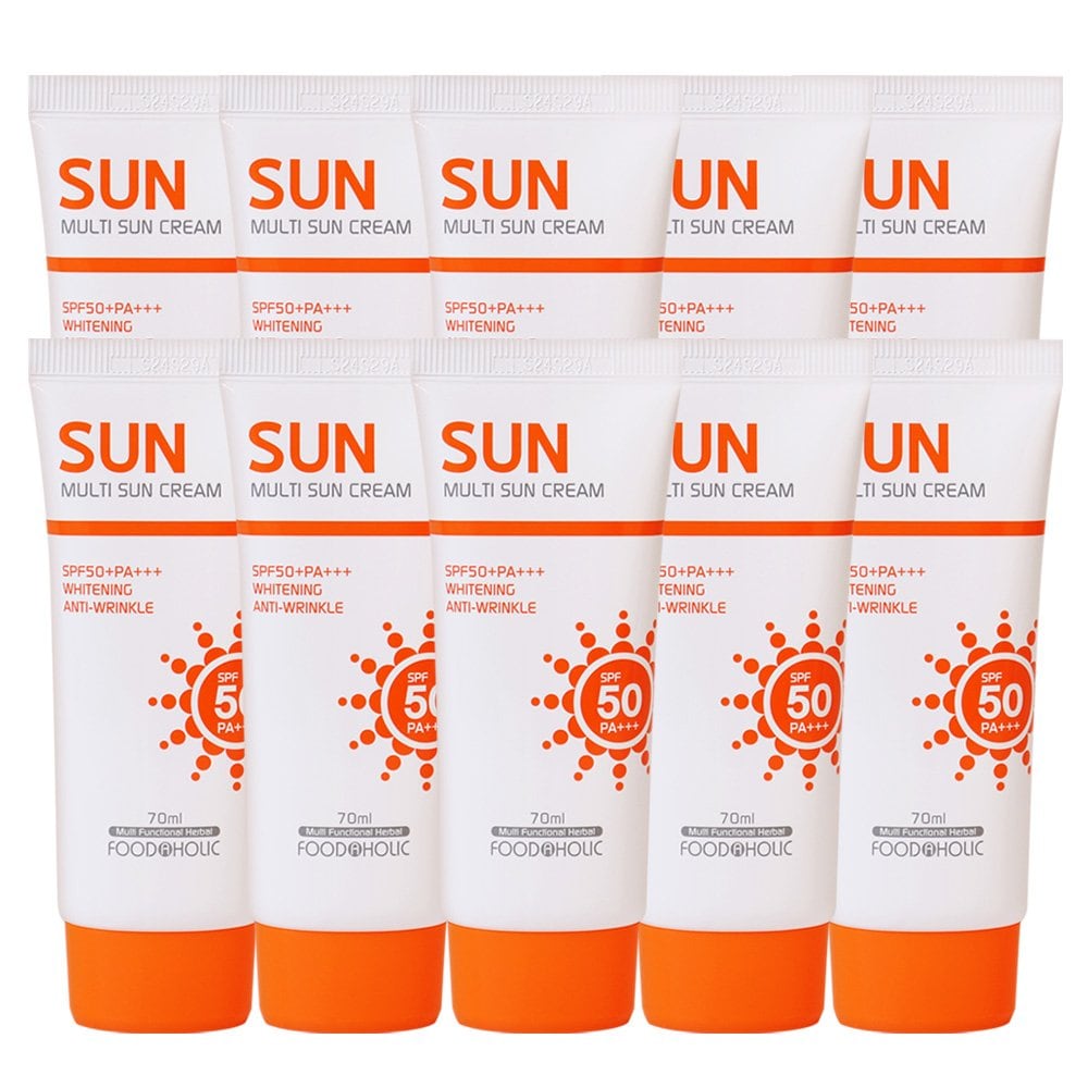 (10 кусочков) FoodaHolic Мульти солнцезащитный крем 70 мл SPF50/PA+++