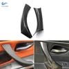 Car Styling ABS Carbon Fiber Texture Interior Door Panel Grab Handle Armrest Protective Cover For BMW 3 Series E90 E91 2004-2012
