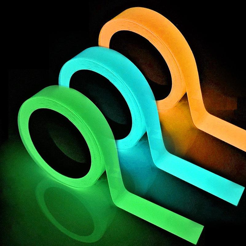 3M светящаяся флуоресцентная ночная самоклеящаяся лента для стикеров, светящаяся в темноте, предупреждающая клейкая лента для украшения дома