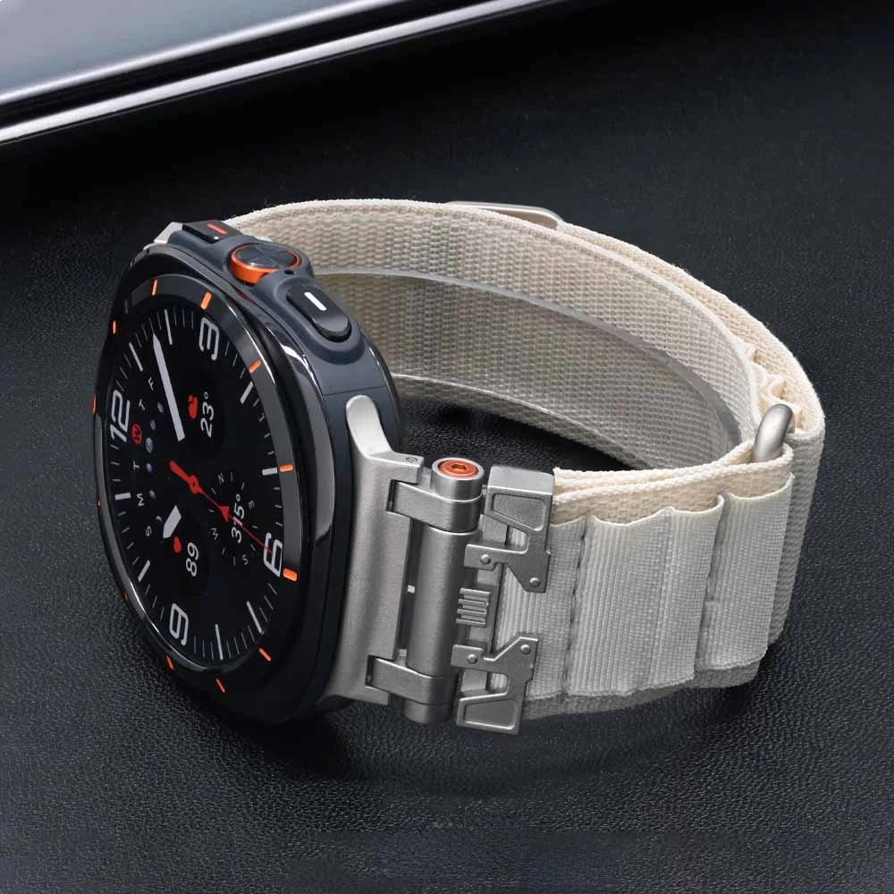 Нейлоновый ремешок Alpine Sports для Samsung Galaxy Watch Ultra 47 мм Без зазоров Ремешок Quick Fit Браслет с изогнутым концом для GALAXY ULTRA 47 мм