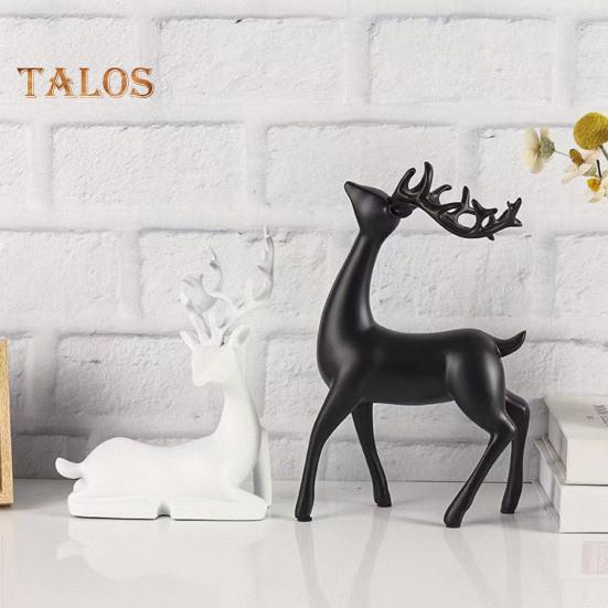 2 шт. настольный орнамент оленя смоляные фигурки оленя стоящего оленя и лежащего оленя скульптура для домашнего офиса стол декор