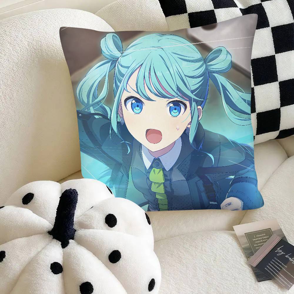 Music Anime Fuuka Pillow Case Fashion Square Pillowcase Bedroom Sofa Room Ins Decoration Leisure