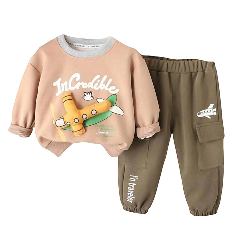 Детский повседневный комплект с длинным рукавом, удобные наряды для повседневной носки