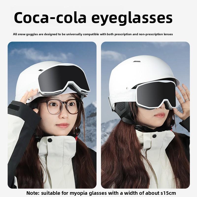 Лыжные очки Очки Женские лыжные очки Дышащие Высокой четкости Антизапотевающие Карта Миопия Мужские лыжные очки