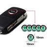 Car Sticker 2025 Hot 10mm Car Remote Key Sticker Aluminum Emblem Decal For Skoda Octavia Kodiaq Fabia Superb Rapid Kamiq Karoq D