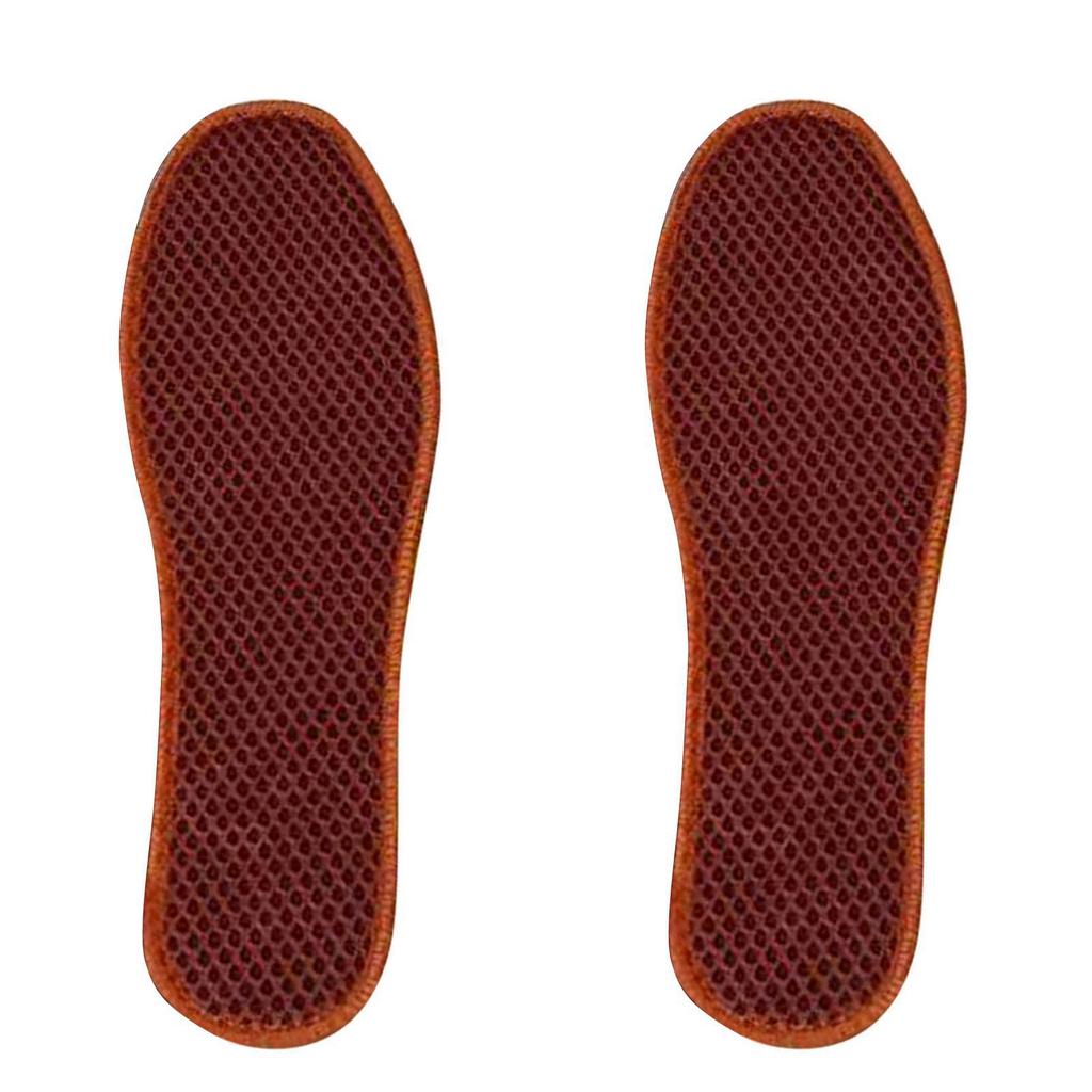 Bamboo Charcoal Deodorant Mesh Insoles Breathable Absorb Sweat Shoe Pads for Men Women Khaki 43