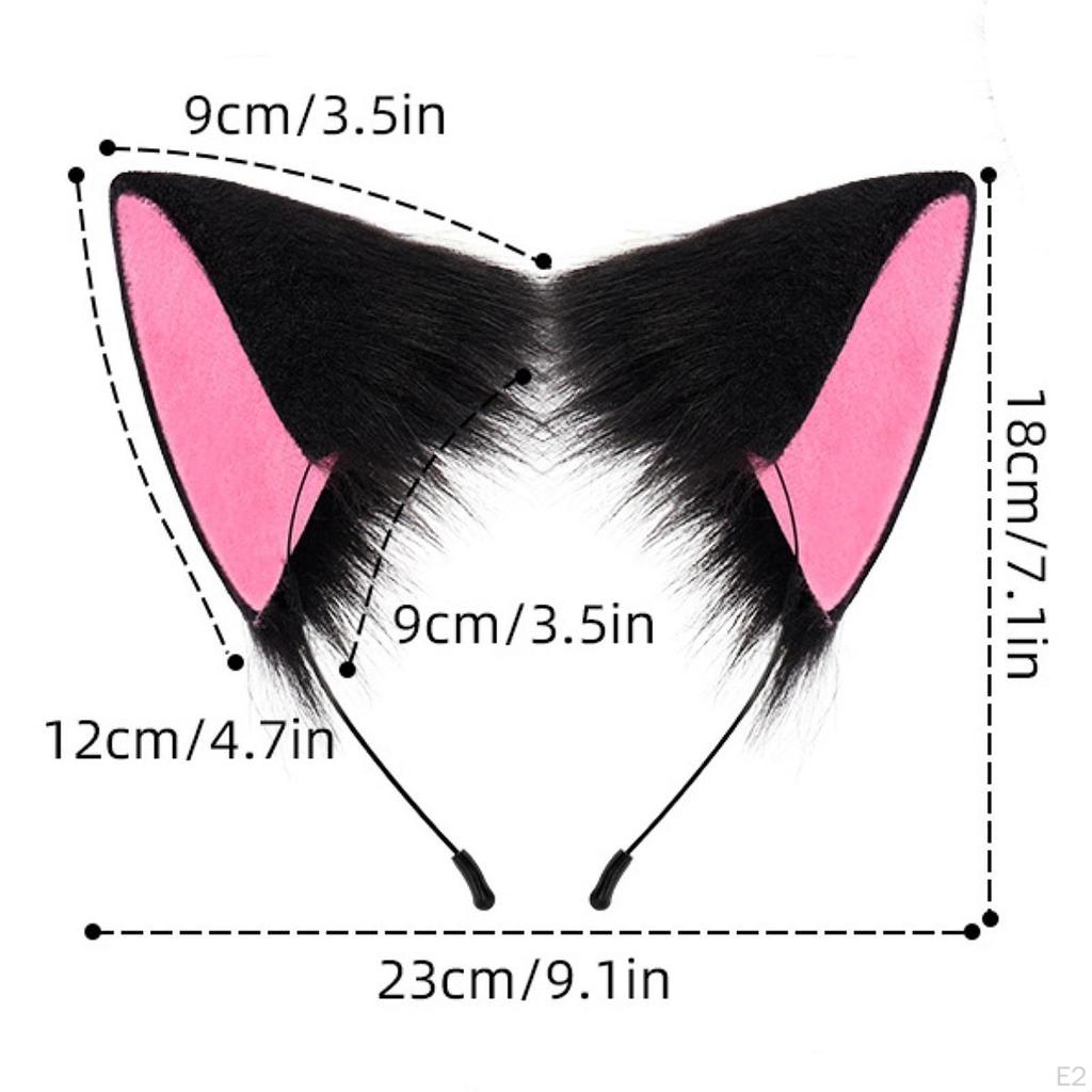 Обруч для волос в виде ушей животных, головной убор для косплея, аксессуары для костюмов ночного клуба