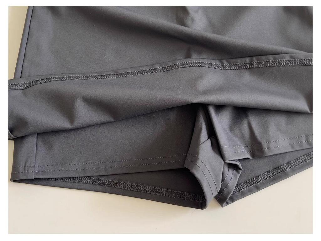 Women's Summer 2026 Slimming A-line Yoga Skort - American Style, Anti-Exposure, Hip-Hugging Sports Skirt