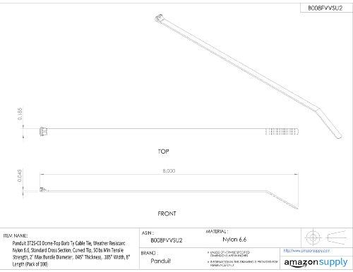 Panduit BT1.5I-M0 Cable Tie, Metal Barb, Intermedi
