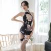 Сексуальное классическое элегантное китайское Cheongsam, искушение, горничная, косплей, униформа, эротические сетчатые чулки, нижнее белье с открытой спиной, Lingeri