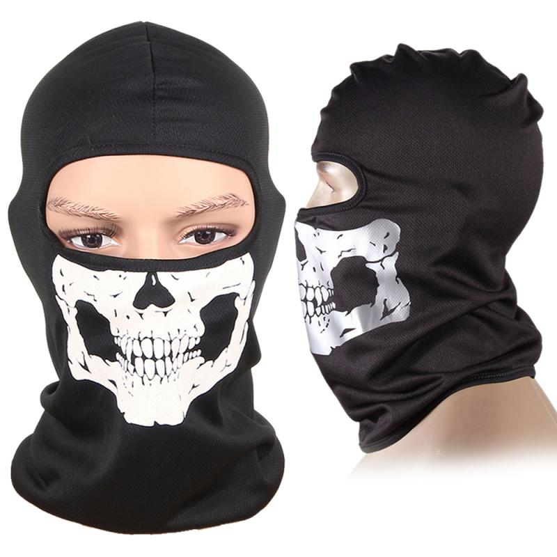 Мотоциклетная Балаклава с принтом черепа, мото-маска для лица, ветрозащитная, для катания на лыжах, для головы, шеи, для велоспорта, для байкера, для мужчин, для шлема, подкладка