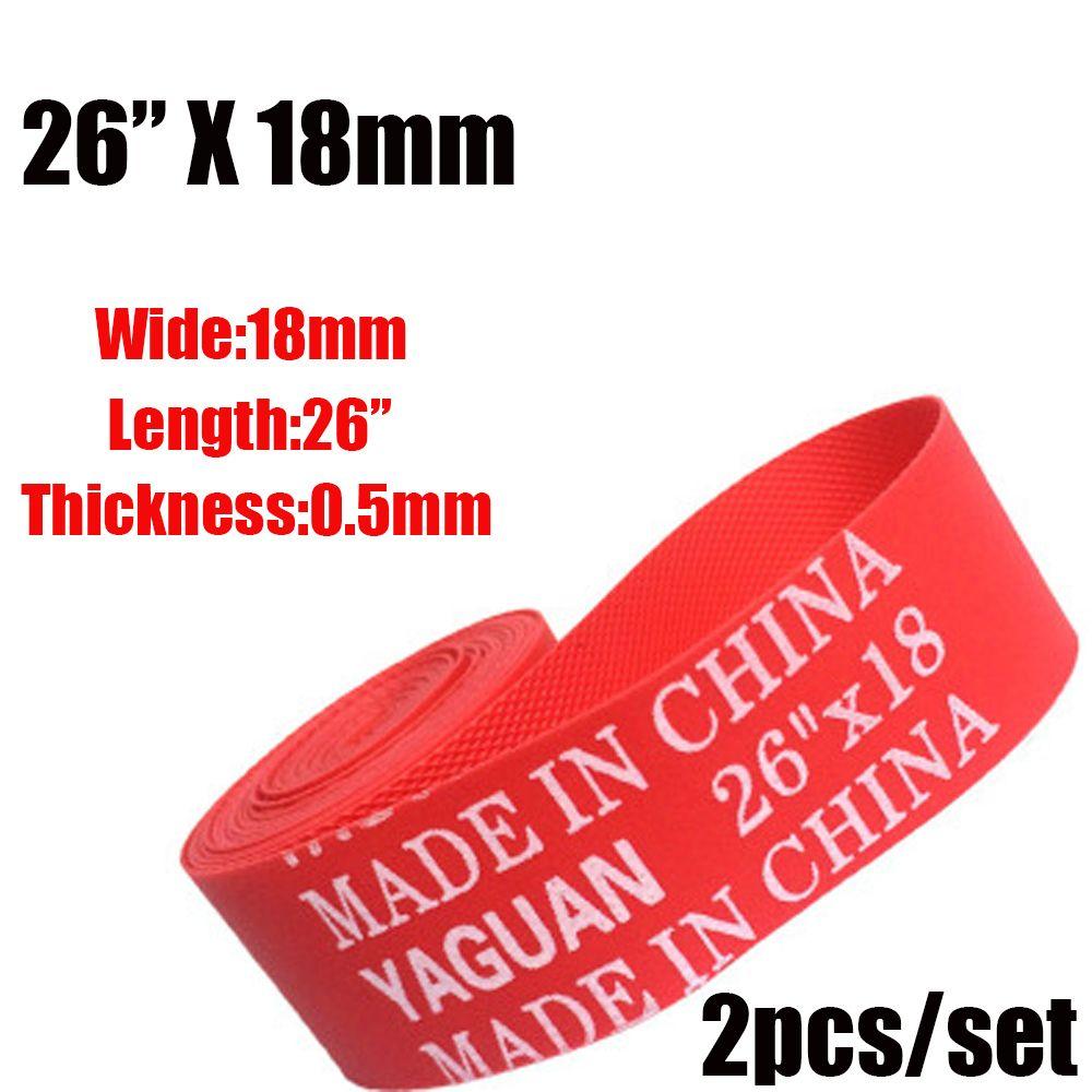 2Pcs Durable Red Top Anti Puncture Tape Bike Inner Tube Pad Bicycle Tire Liner