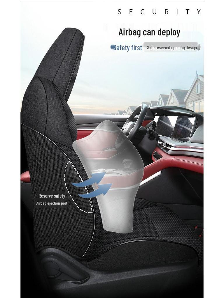 Всесезонный льняной чехол на сиденье для пятиместного автомобиля Changan CS55PLUS