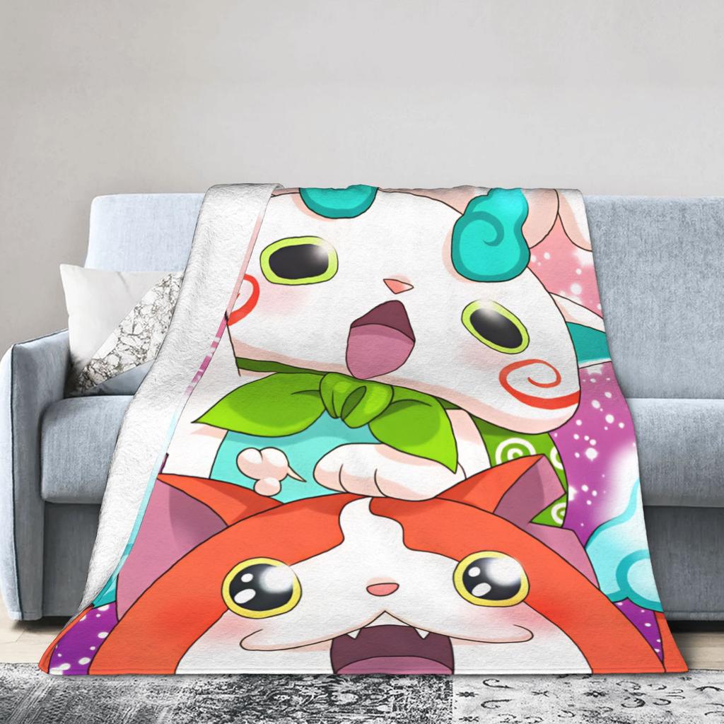Фланелевое одеяло Yokai Watch Весна Супер Мягкие Постельные принадлежности Пледы Для Мальчика Девочки На Улицу Забавное Покрывало Чехол на Диван-кровать
