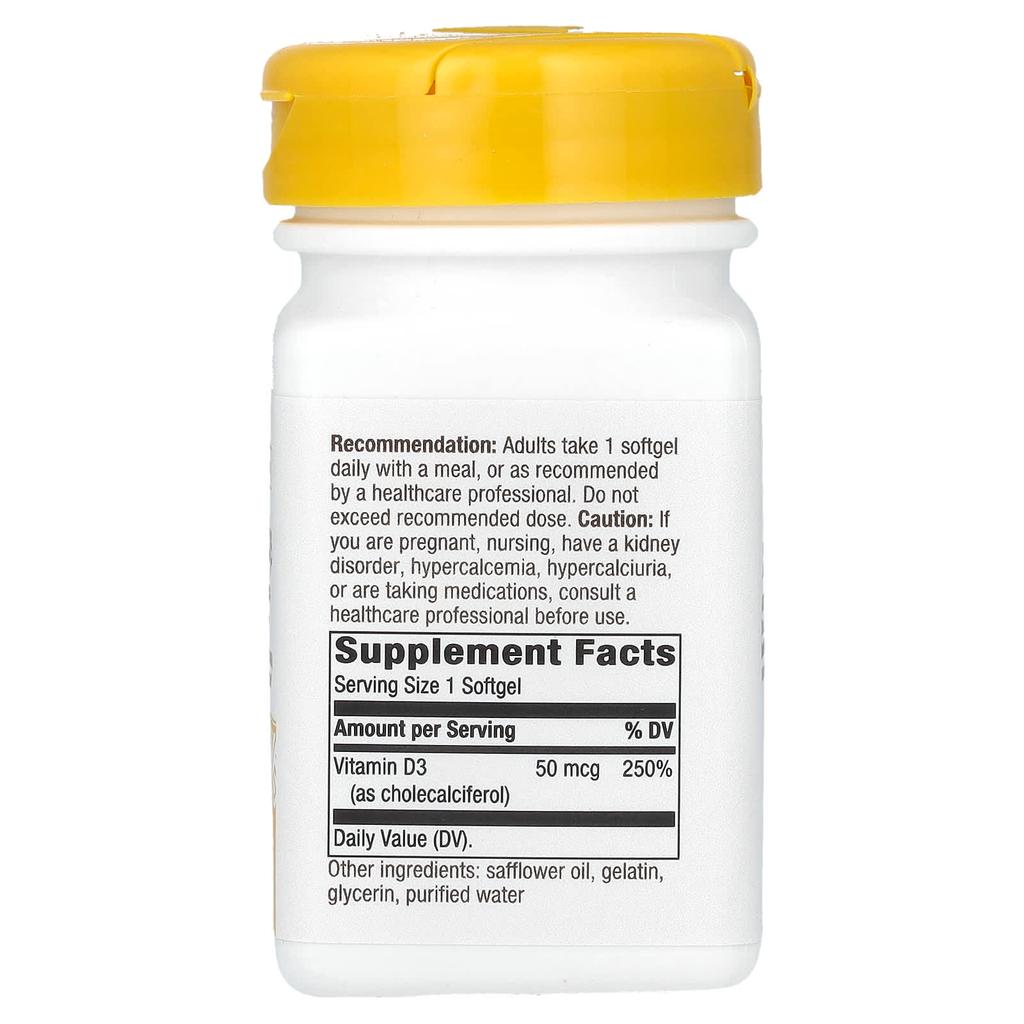 Nature's Way Vitamin D3, Extra Strength, 2,000 Iu (50 Mcg), 120 Softgels