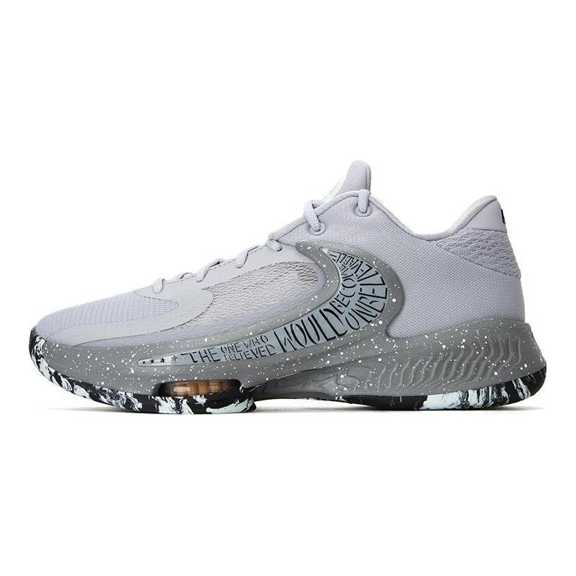 Nike Zoom Freak 4 EP Etched in Stone Мужские кроссовки Серый Волк-Серый Белый DJ6148-004