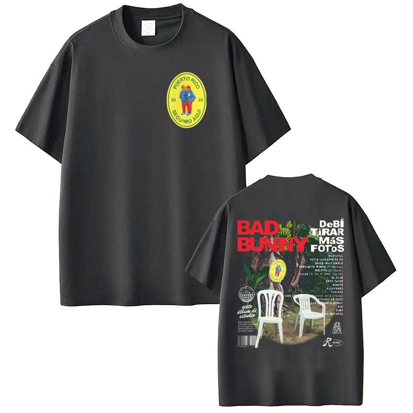 Rap Singer Bad Bunny Album Cover Tshirt Should Take More Photos DTMF 2026 Tour Hiphop Fashion Unisexs Womens Oversized Tshirt