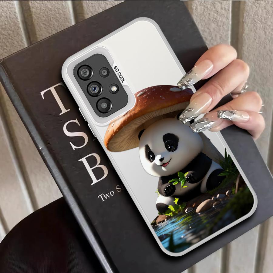 Case for Samsung Galaxy A26 A34 A17 A20s A12 A31 A15 A16 A13 A14 A21s A23 A24 A25 A35 Phone Cover Cute Panda