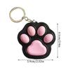 Cartoon Cat Claw Button Pendant Fingertip Toy Cat Paw Keyboard Creative Cat Paw Keychain  Kids Toy