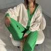Hirsionsan весна осень лоскутные вязаные кардиганы женские новые однобортные винтажные корейские свитера женская модная верхняя одежда