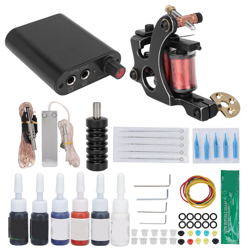 Tattoo Machine Set Tattoo Coil Machine Complete Tattoo Power Supply Kit Professional Tattoo