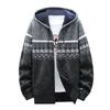Men's Fall And Winter Casual Sweater Jacket Warm Knit Sweater Hooded Hoodie