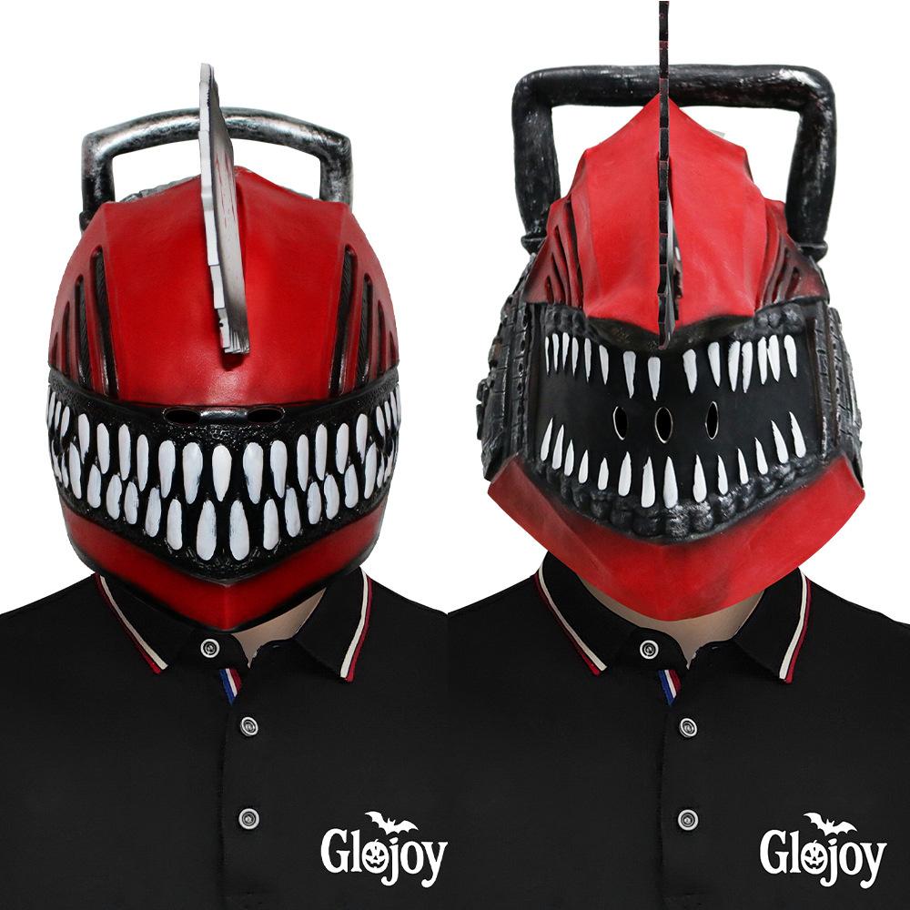 Chainsaw Man Headgear, Horror Movie Mask, Live Stream Makeup, Masquerade Costume, Halloween Party Prank Prop
