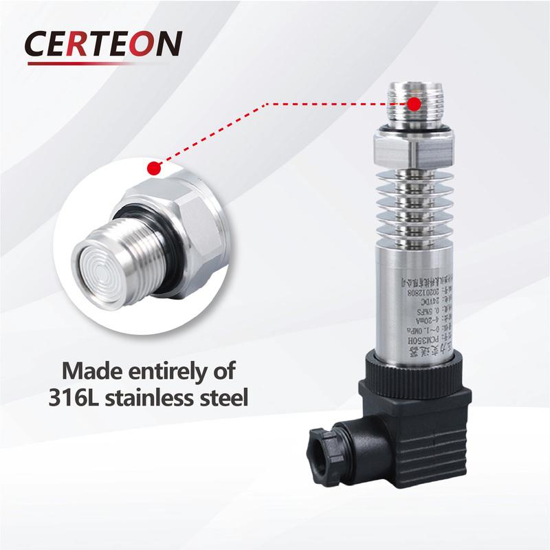 Hygienic Pressure Transmitter 4-20mA 0-5V 0-10V RS485 High Temperature Sanitary Flush Diaphragm Stainless Steel Sensor