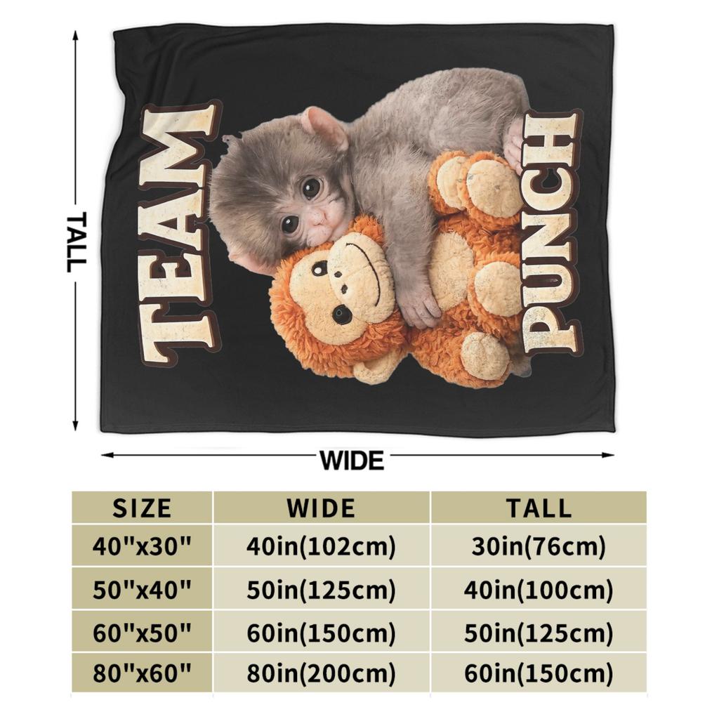 Lonely Punch Monkey Blankets Coral Fleece Plush All Season Breathable Lightweight Throw Blankets for Bed Outdoor Bedding Throws