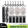 For Ecovacs Deebot X2 Omni / X2 Pro / X2 Robot Vacuum Accessories Roller Main Side Brush Hepa Filter Mop Cloth Dust Bag Parts