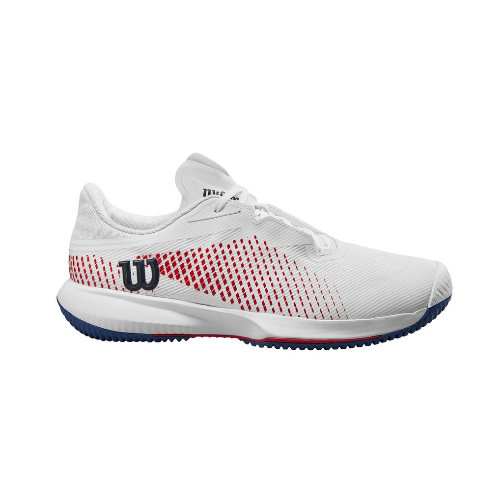 Tennis Shoes KAOS Swift W Swift Vu Blue Red Cm E [Wilson] (Chaos 1.5) Women's White/Deja 23.0