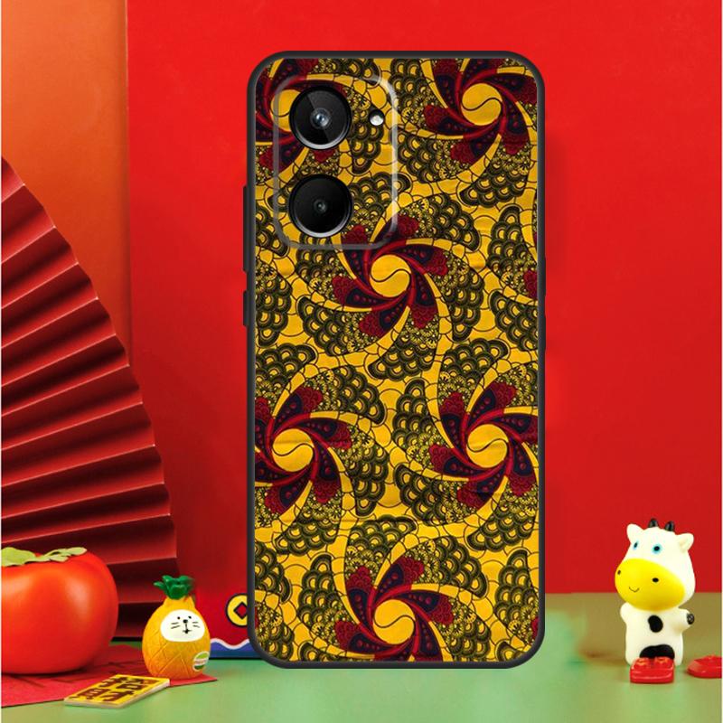 African Style Fabric Print For Realme 10 11 12 13 14 Pro Plus 15 GT7 Pro GT6 C65 C67 C63 C61 C55 C51 C53 C35 C75 Case